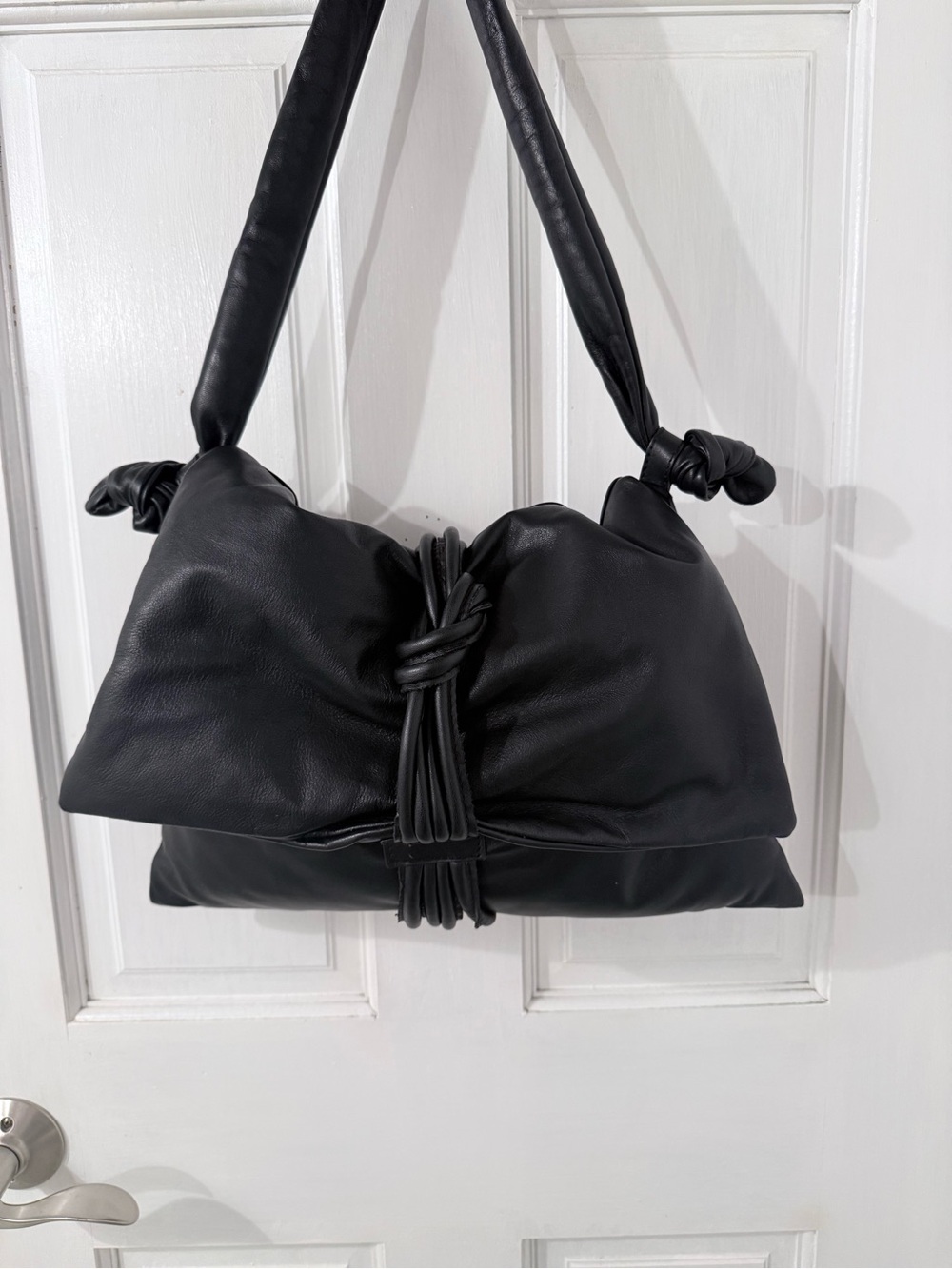 Giorgia Milani Black Knotted Shoulder Bag
